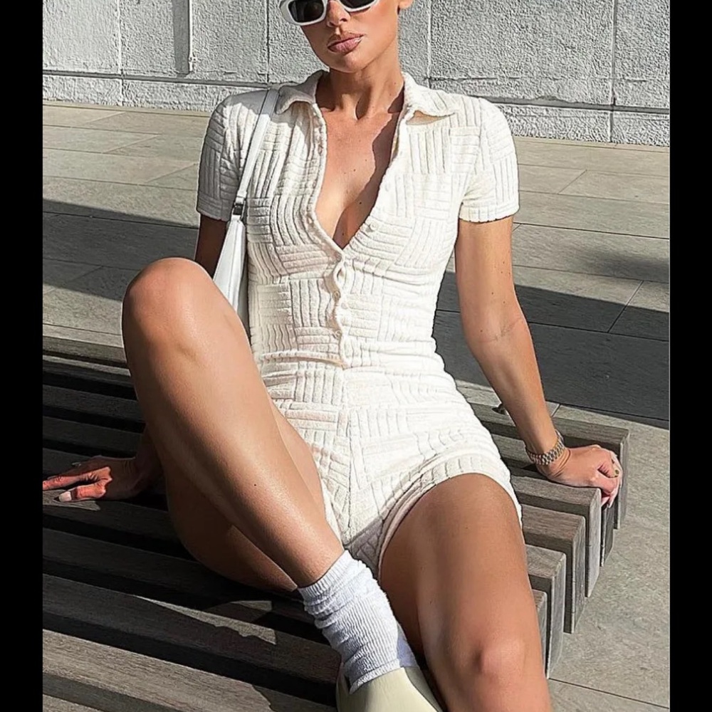 White Fox Cream Playsuit - Picture 8 of 8